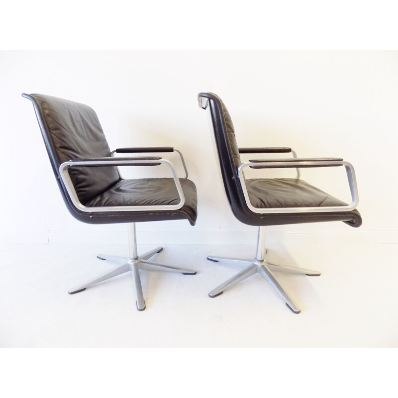 Set of 2 vintage office armchairs Delta 2000 by Delta Group, 1968