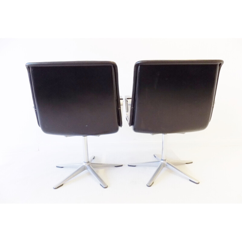 Set of 2 vintage office armchairs Delta 2000 by Delta Group, 1968