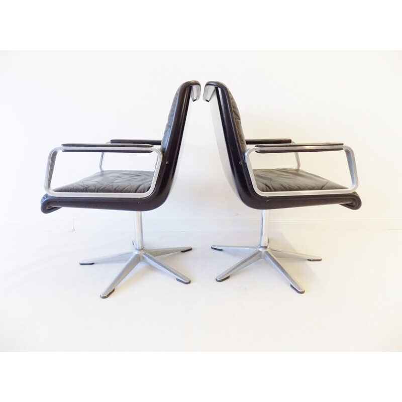 Set of 2 vintage office armchairs Delta 2000 by Delta Group, 1968