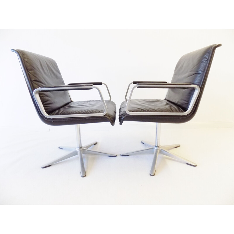 Set of 2 vintage office armchairs Delta 2000 by Delta