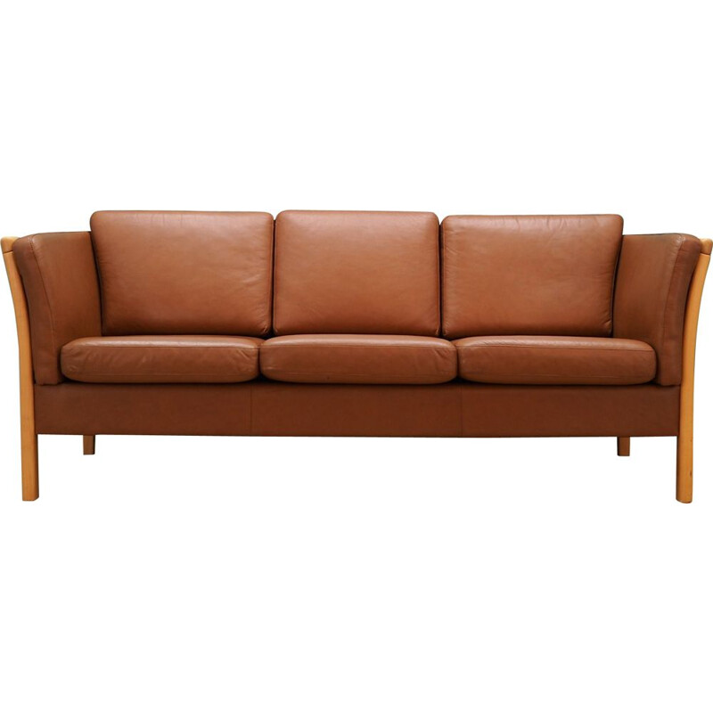 Vintage leather Sofa by Stouby, 1960-70s