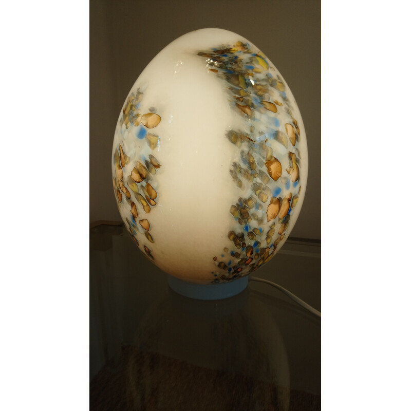 Vintage egg lamp in glass from Vianne