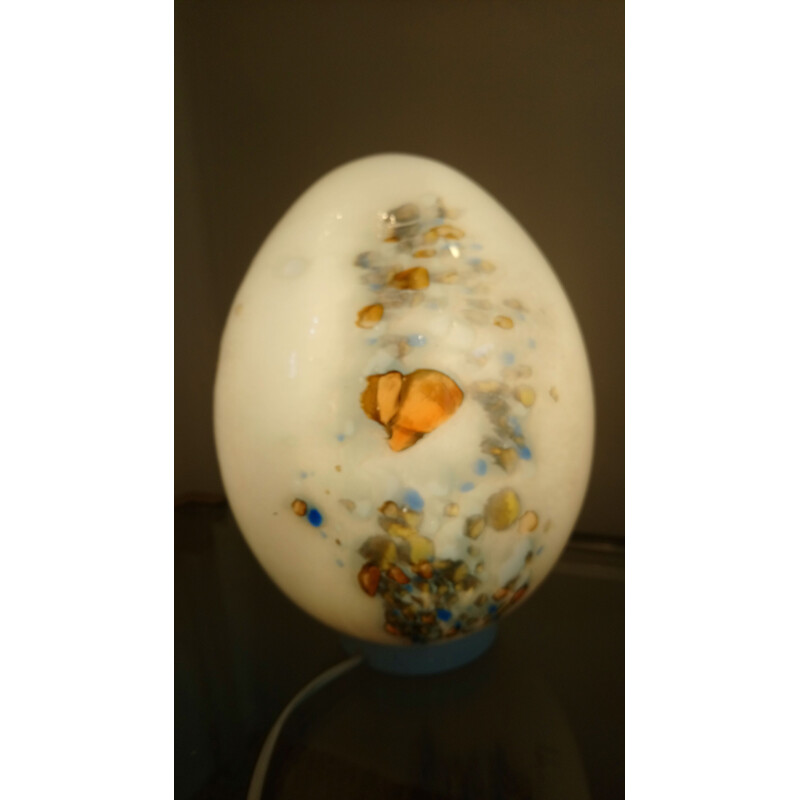 Vintage egg lamp in glass from Vianne