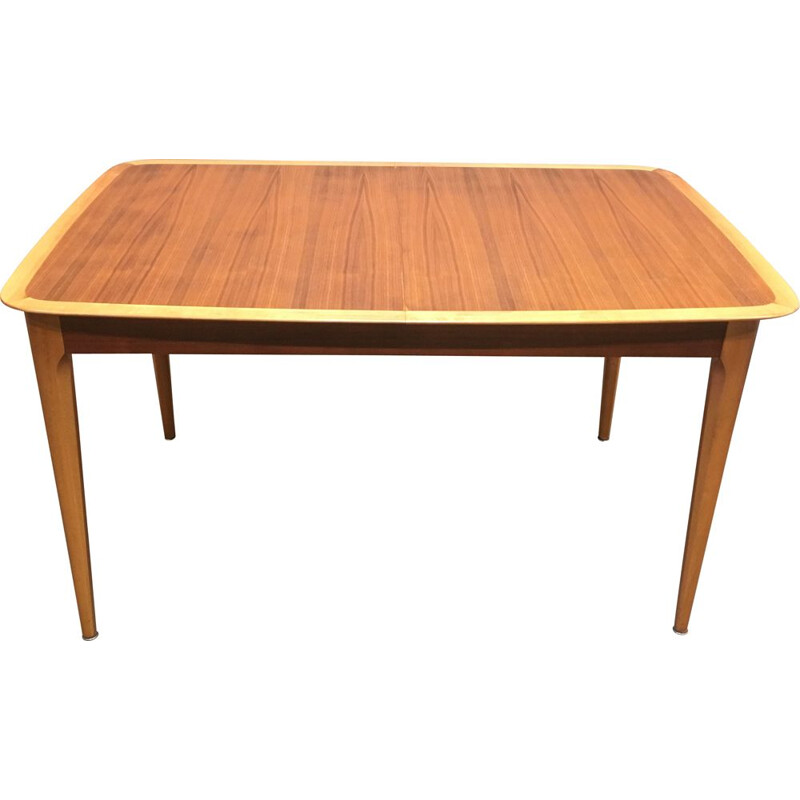 Vintage wooden extensible table, 1950s