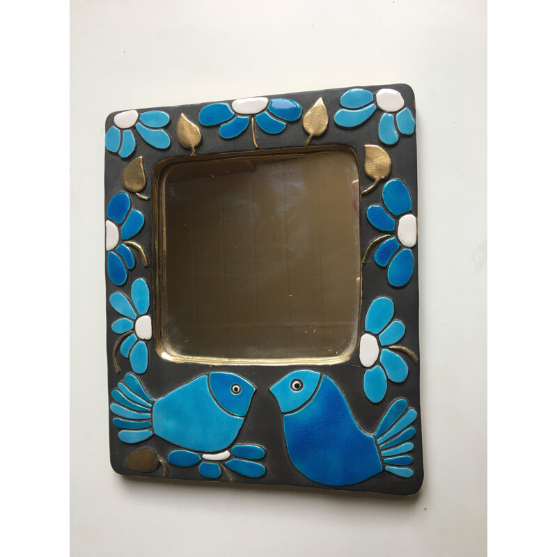 Ceramic mirror by François Lembo