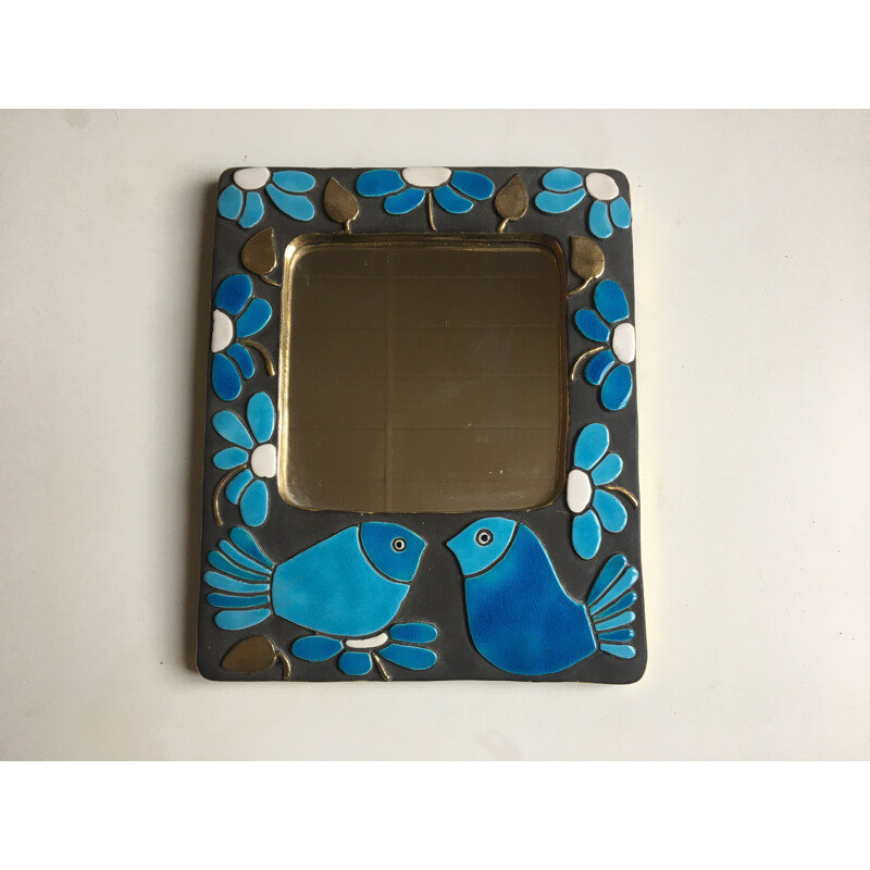 Ceramic mirror by François Lembo