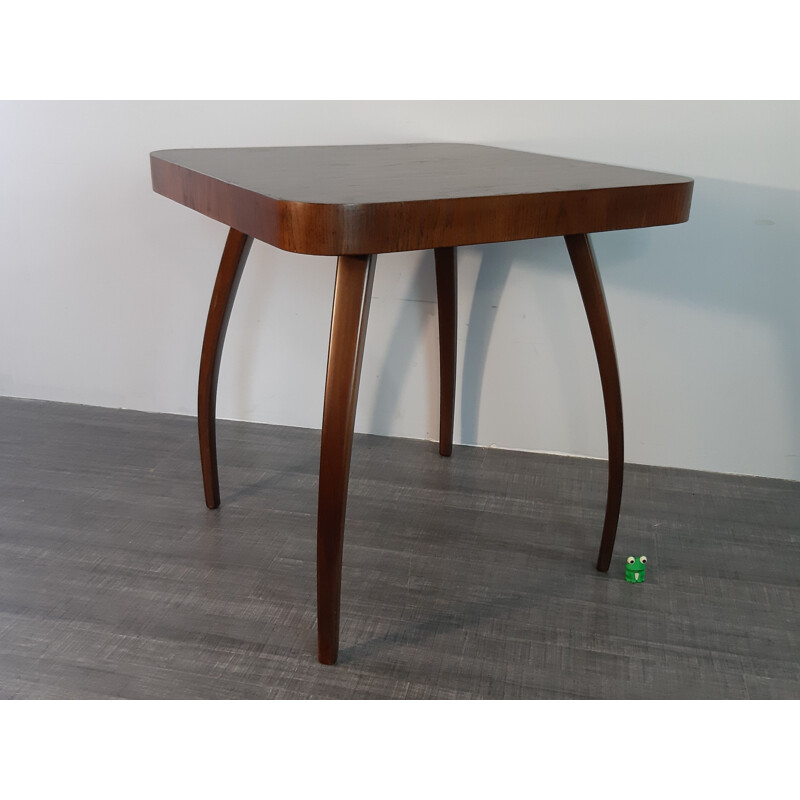 Vintage oak Spider table by Halabala for UP Zavody, 1930s