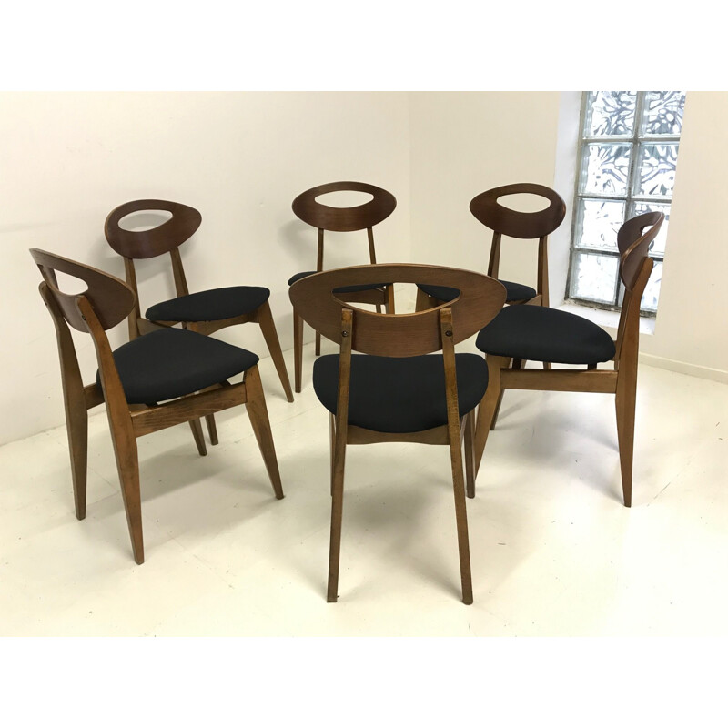 Ensemble de 6 chaises de Roger Landault par Sentou