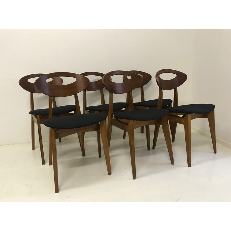 Ensemble de 6 chaises de Roger Landault par Sentou