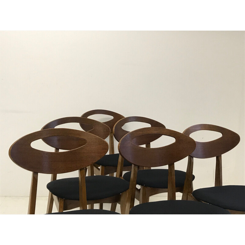 Set of 6 chairs by Roger Landault by Sentou