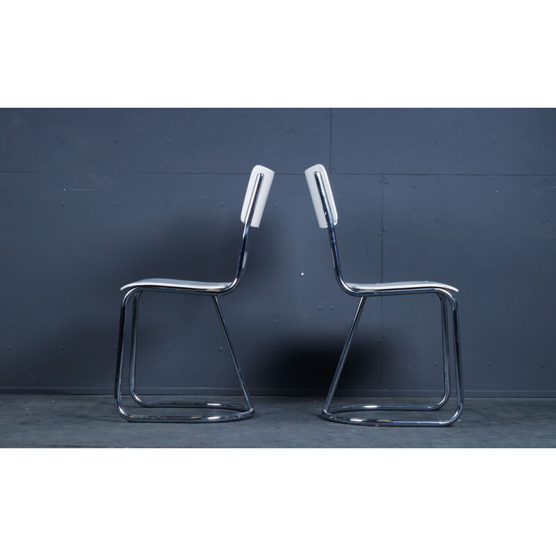 Pair of vintage dining chairs by Toon de Wit for Gebr. de Wit, 1950s