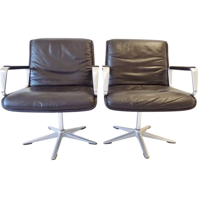 Set of 2 vintage office armchairs Delta 2000 by Delta