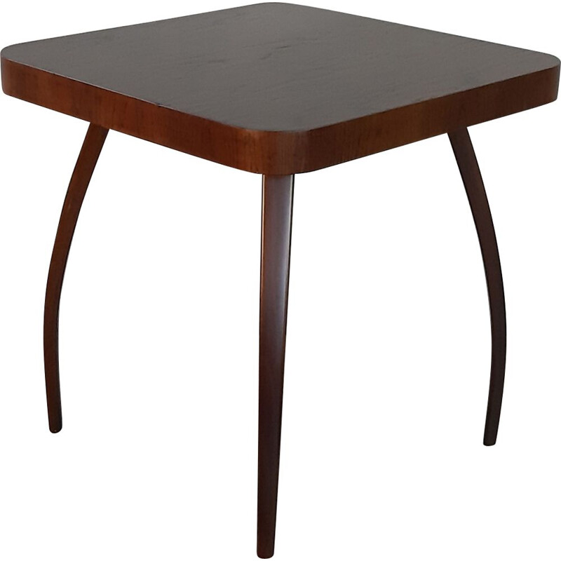 Vintage oak Spider table by Halabala for UP Zavody, 1930s