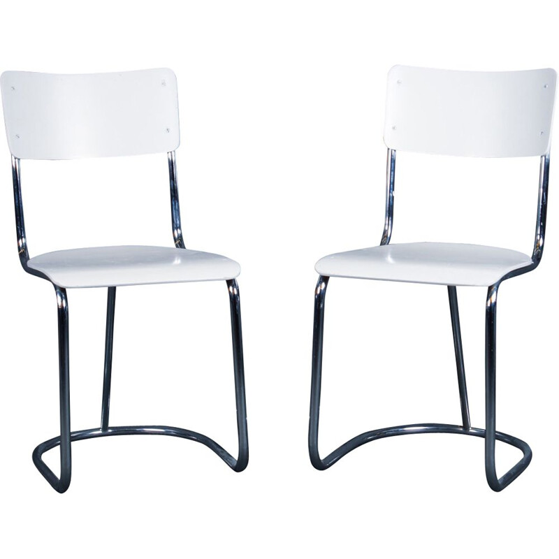 Pair of vintage dining chairs by Toon de Wit for Gebr. de Wit, 1950s