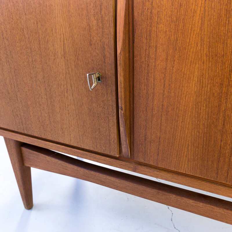 Vintage 3 doors and six drawers teak large sideboard, 1960