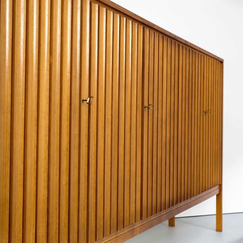 Vintage Leo Bub teak high sideboard for Bub Wertmöbel, 1970