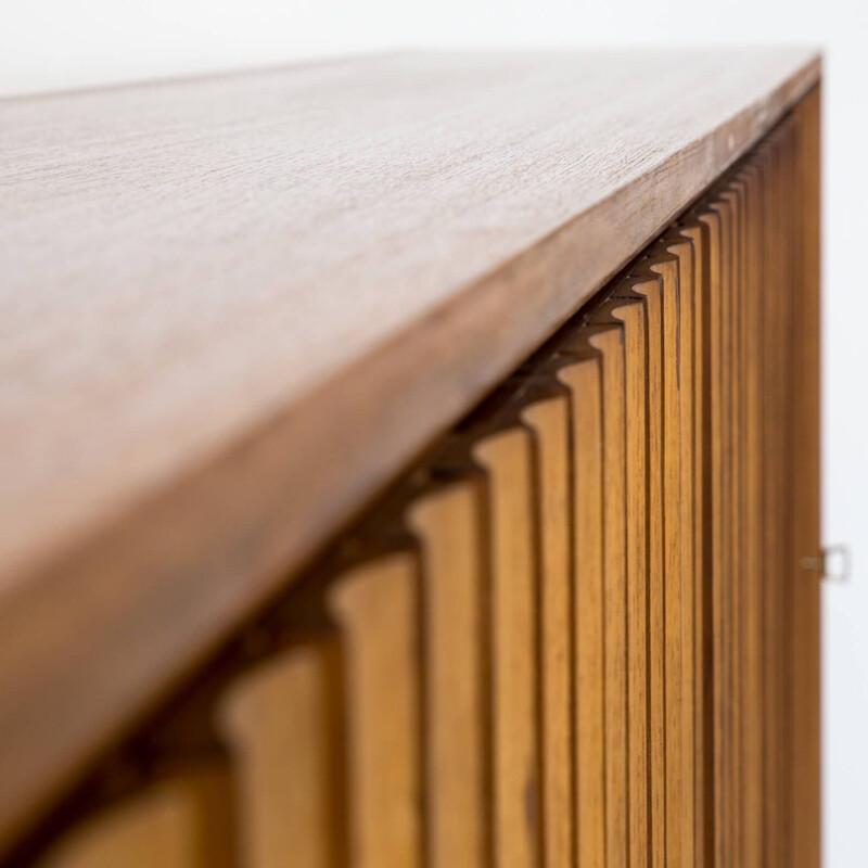 Vintage Leo Bub teak high sideboard for Bub Wertmöbel, 1970