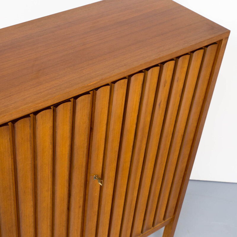 Vintage Leo Bub teak high sideboard for Bub Wertmöbel, 1970