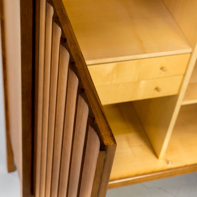 Vintage Leo Bub teak high sideboard for Bub Wertmöbel, 1970