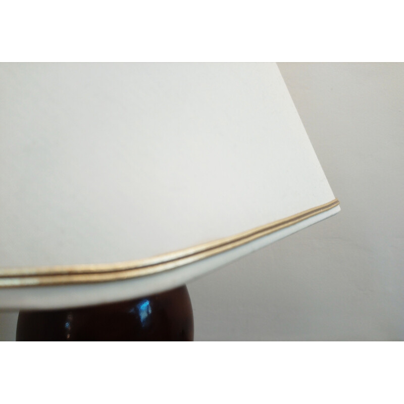 Lampada da tavolo neoclassica vintage color crema, 1970