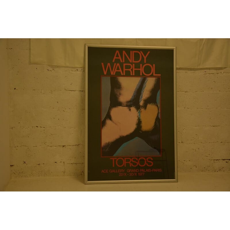 Affiche vintage pour exposition Andy Warhol de 1977