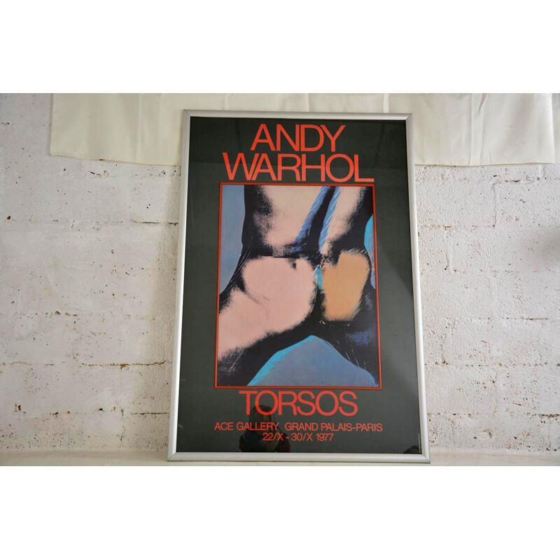 Affiche vintage pour exposition Andy Warhol de 1977