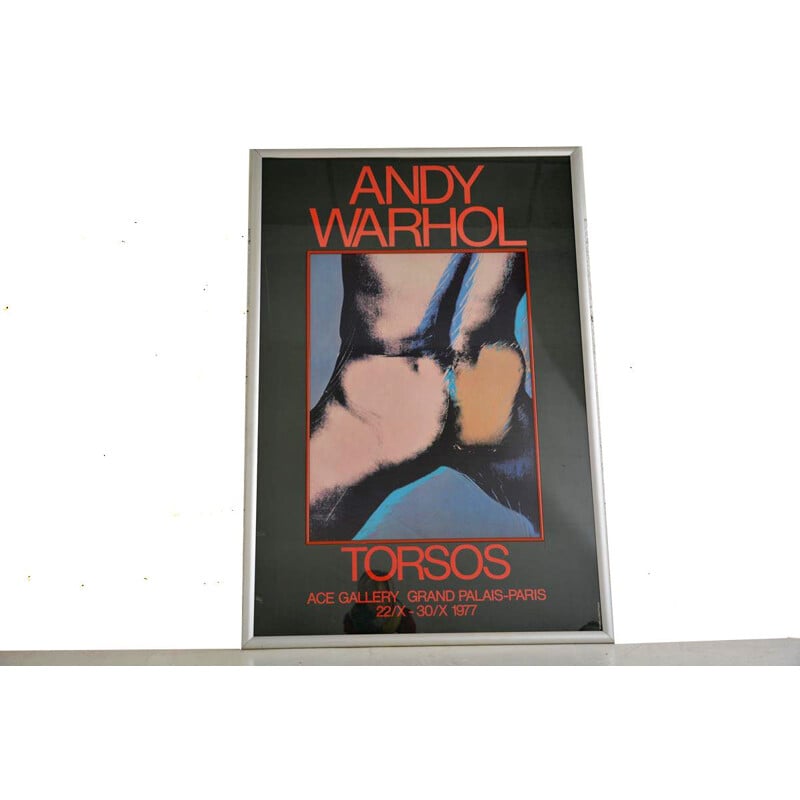 Vintage poster for 1977 Andy Warhol exhibition