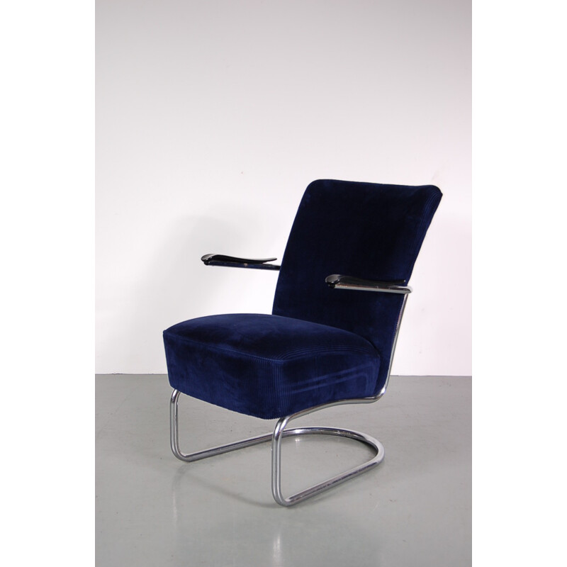 De Wit easy chair in chromed metal - 1950s