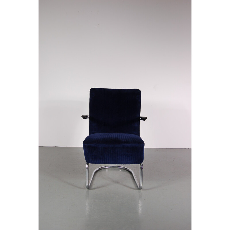 De Wit easy chair in chromed metal - 1950s