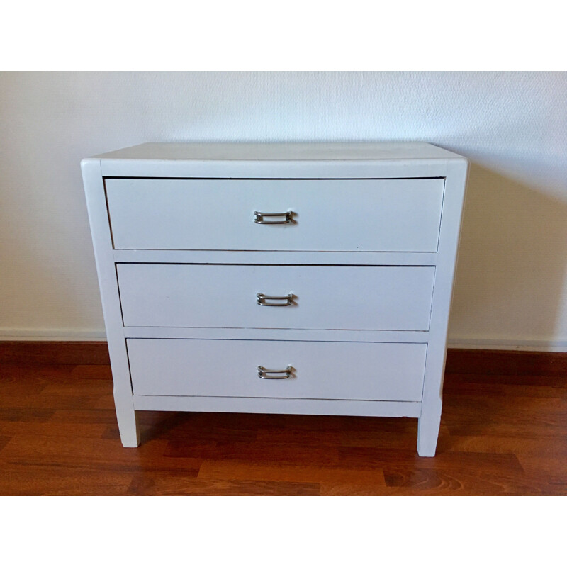 Vintage white chest of drawers 1940