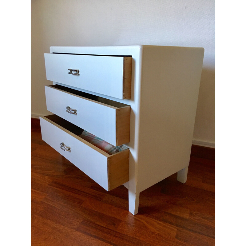 Vintage white chest of drawers 1940