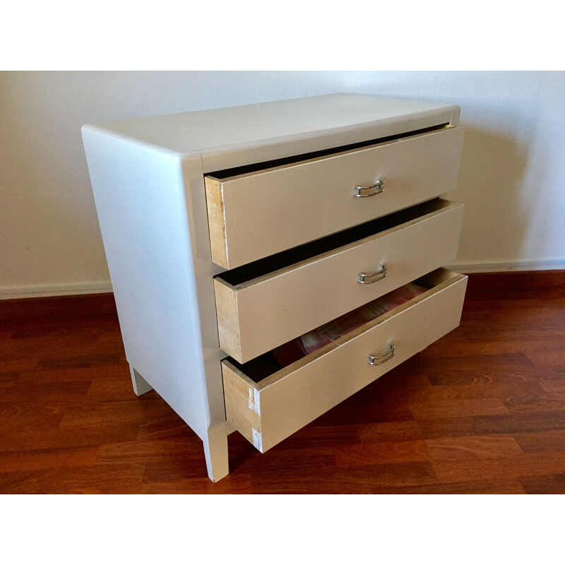 Vintage white chest of drawers 1940