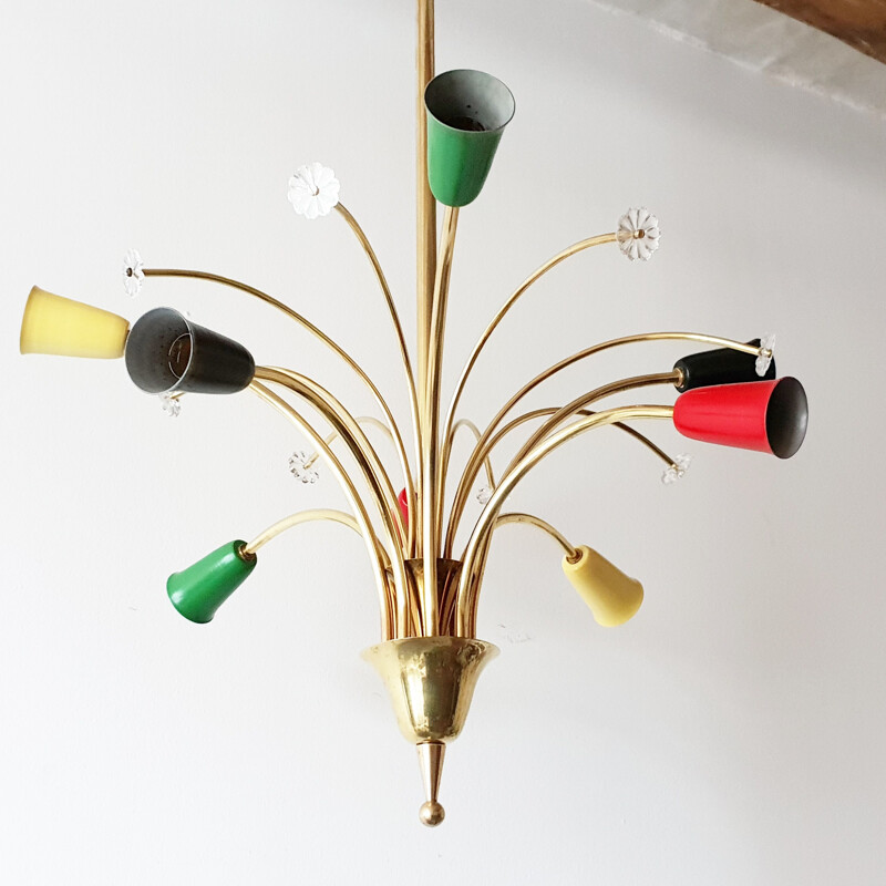 Vintage sputnik chandelier 1950 