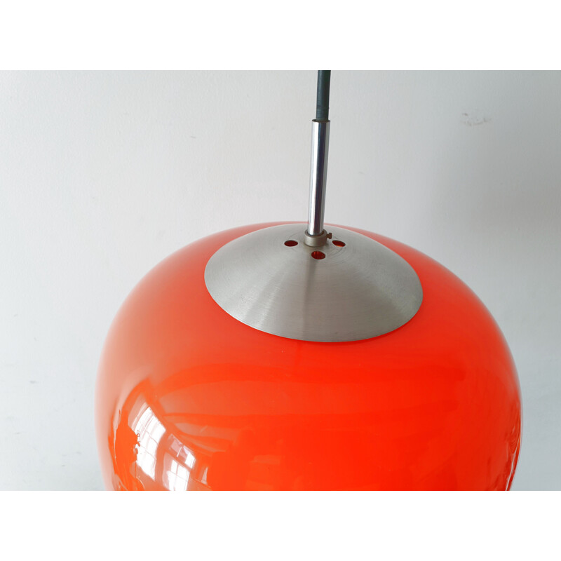 Vintage orange opaline pendant 1960 