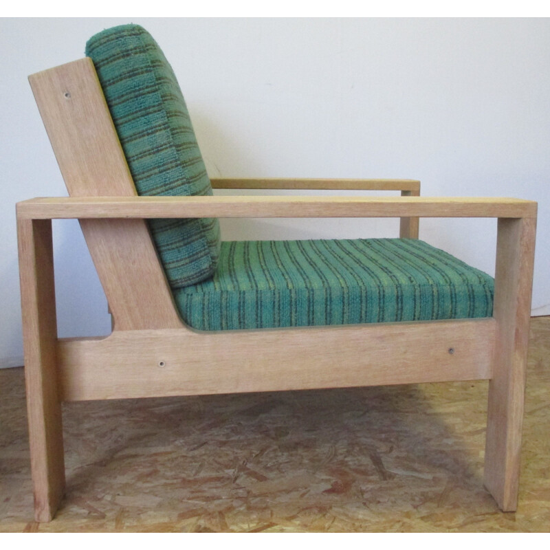 Pair of vintage natural oak armchairs from Esko Pajamiès