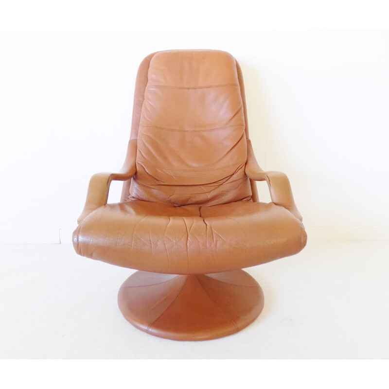 Vintage Danish leather loungechair by Georg Thams for Vejen