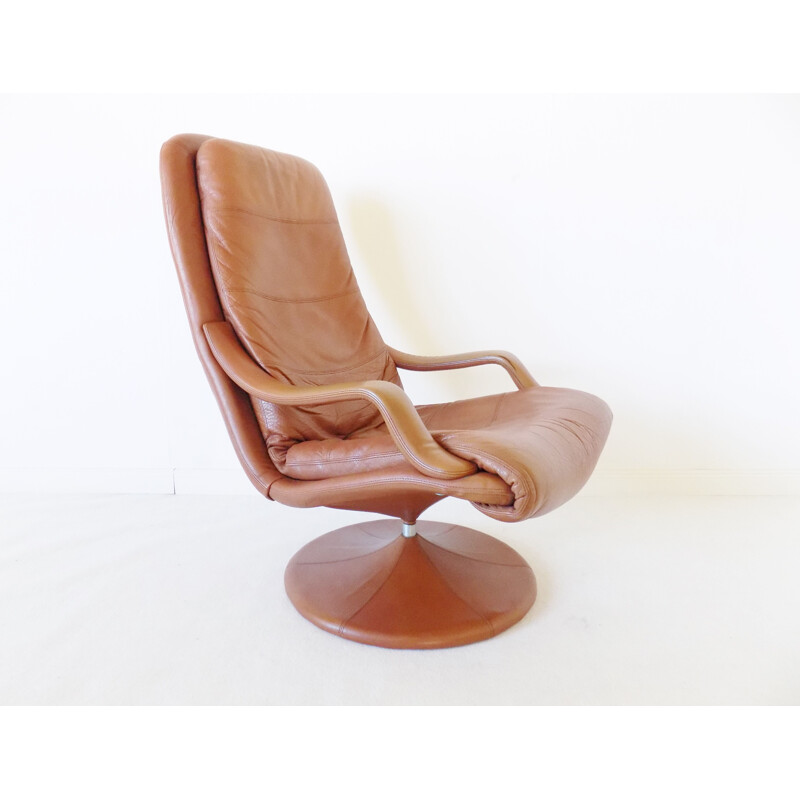 Vintage Danish leather loungechair by Georg Thams for Vejen