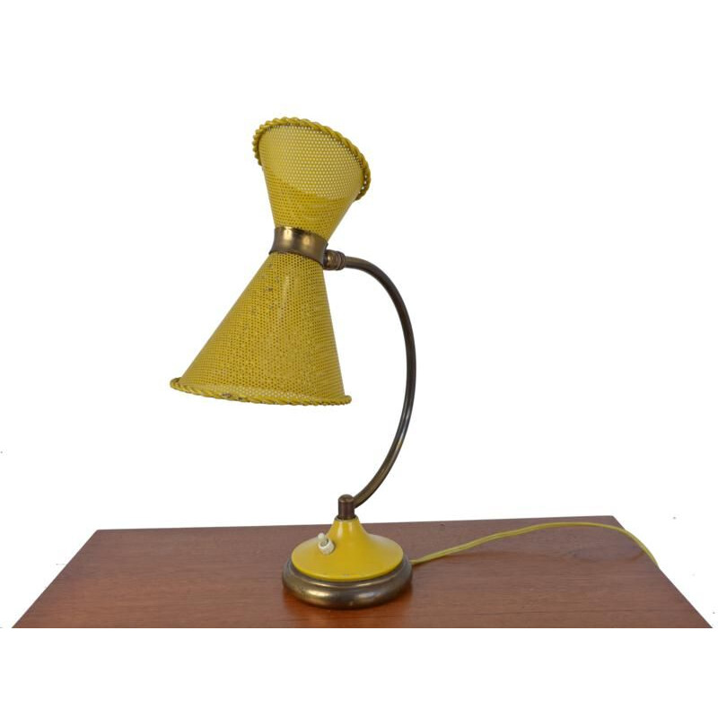 Vintage yellow table lamp 1950-1960