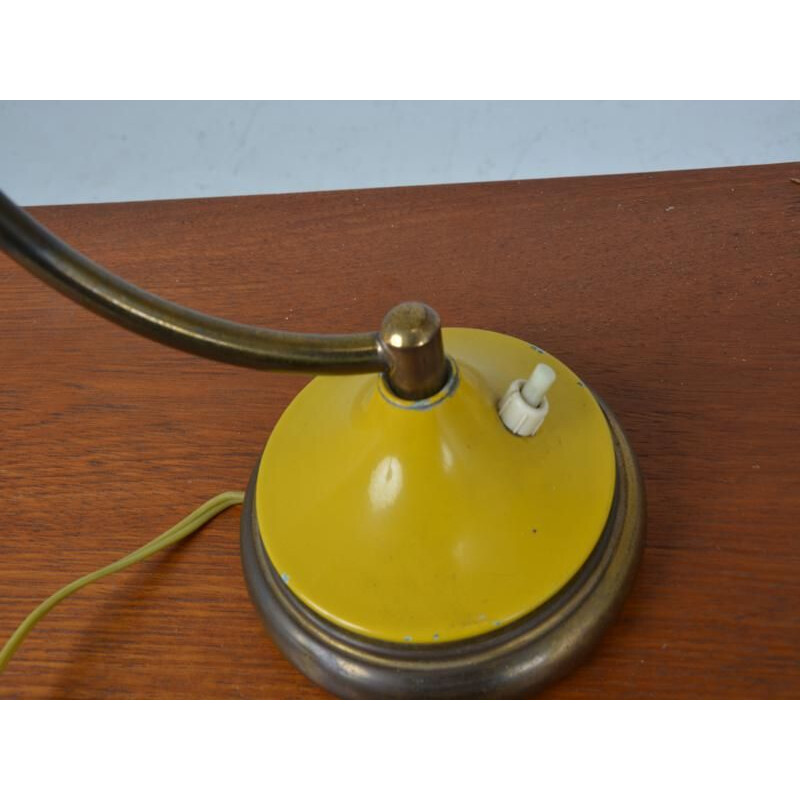 Vintage yellow table lamp 1950-1960