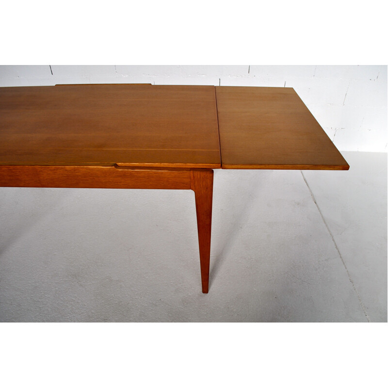 Oak dining table, Roger Landault - 1950s 