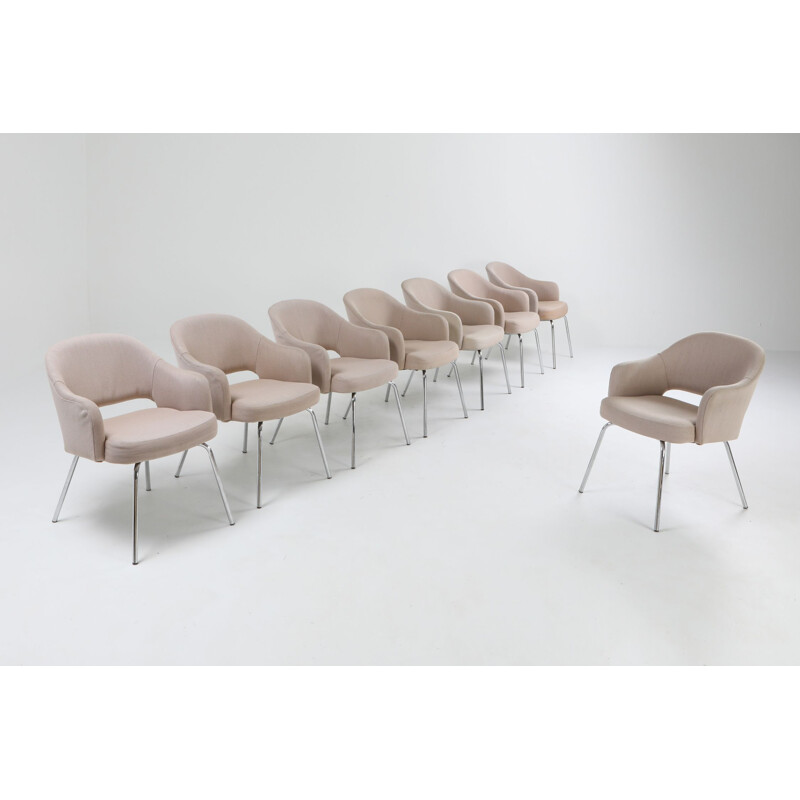 Vintage set of 8 dining chairs by Eero Saarinen for Knoll 1940