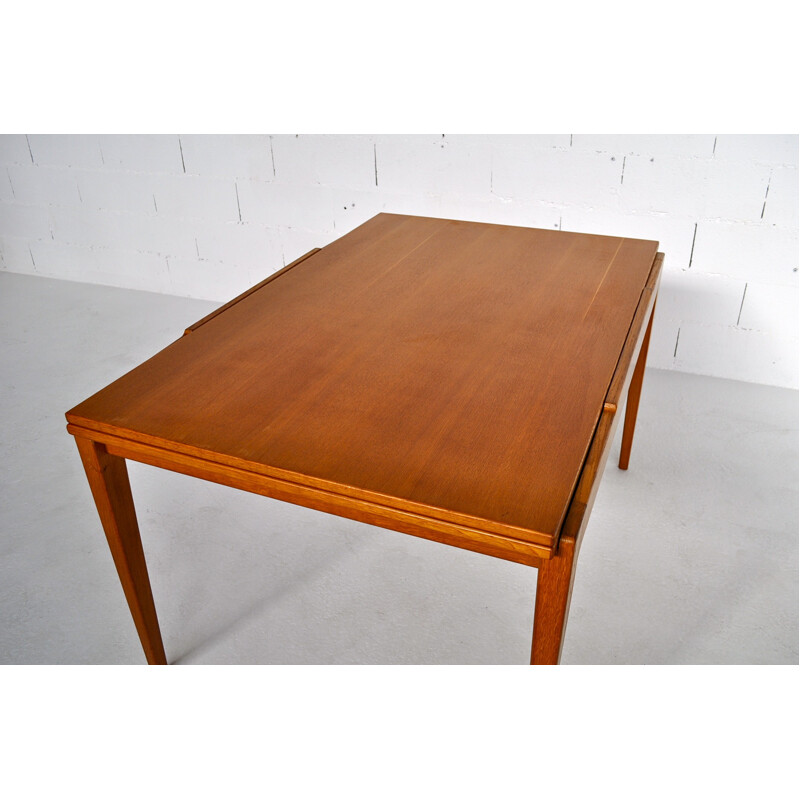 Oak dining table, Roger Landault - 1950s 