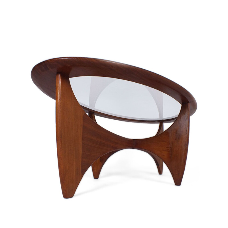 Vintage oval Astro coffee table by V. Wilkens for Gplan