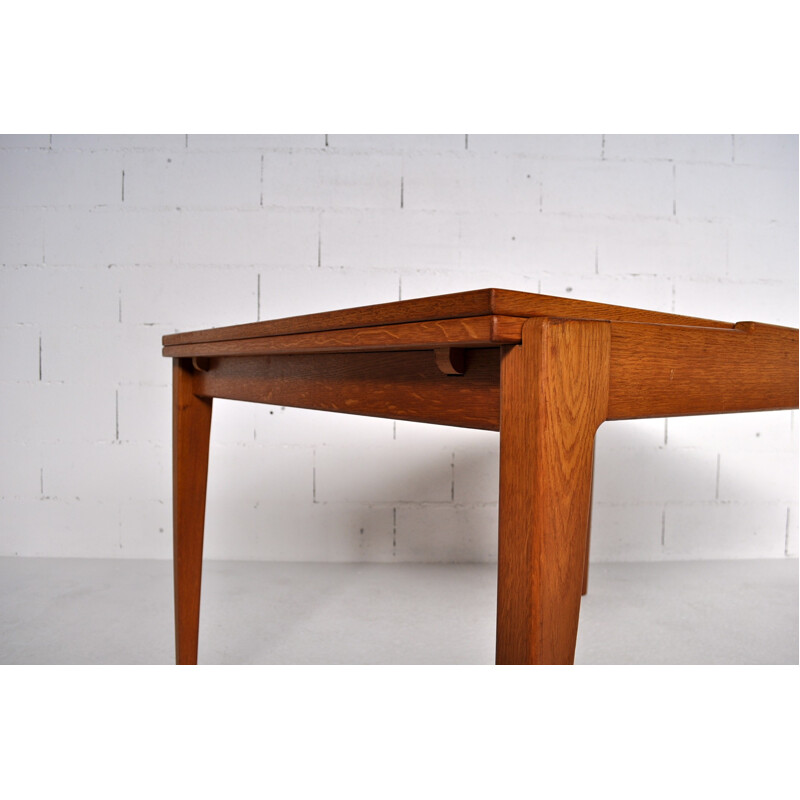Oak dining table, Roger Landault - 1950s 