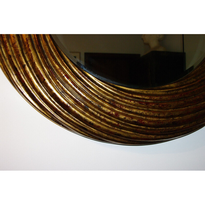 Vintage resin mirror with patina, 1970