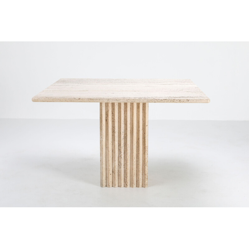 Vintage Italian table in travertine, Italy 1970