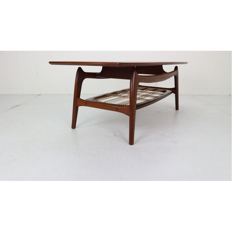 Vintage Teak Coffee Table by Louis Van Teeffelen for WéBé, 1950s