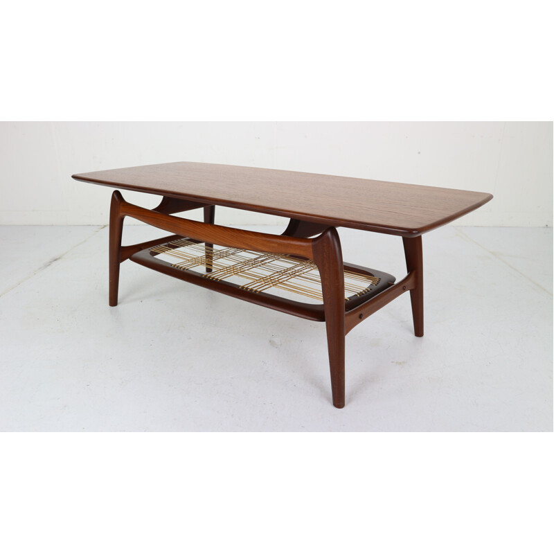 Vintage Teak Coffee Table by Louis Van Teeffelen for WéBé, 1950s