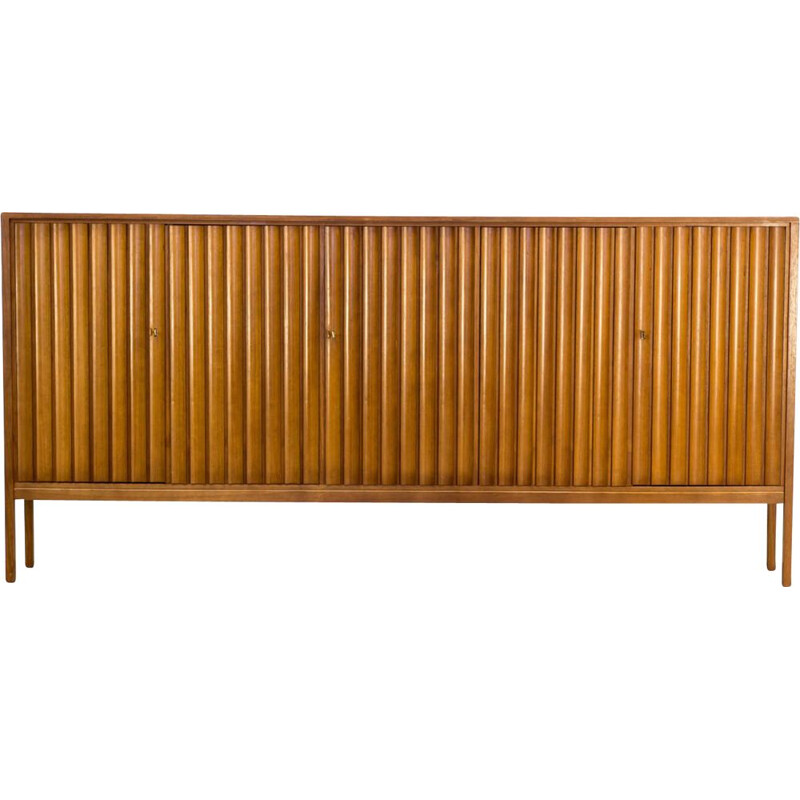 Vintage Leo Bub teak high sideboard for Bub Wertmöbel, 1970