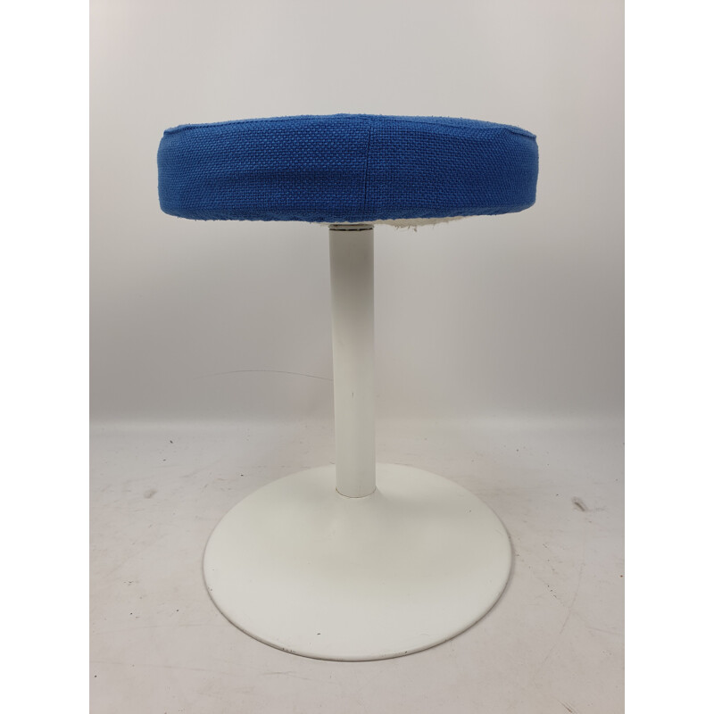 Vintage Metal blue Stool 1980s